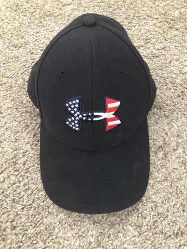 Black Used Unisex Youth Medium/Large Under Armour Hat
