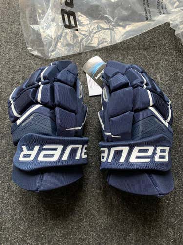 Brand New Bauer Supreme 3S Blue/White 14” Sr Player Gloves