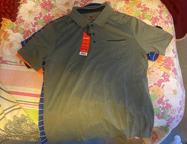 Gray Men's Large Polo Shirt