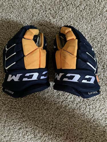Blue Used CCM 13" Pro Stock Pro Model Gloves