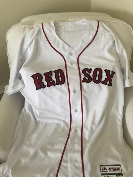 White New Unisex Adult XL Majestic Red Sox Jersey