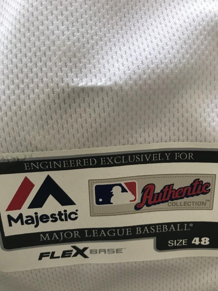 White New Unisex Adult XL Majestic Red Sox Jersey