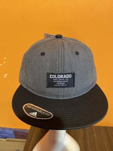 New Adidas Colorado Avalanche Player Issued Strap Back Hat