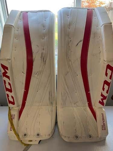 Red Senior 32" CCM CCM premier R1.9  Goalie Leg Pads