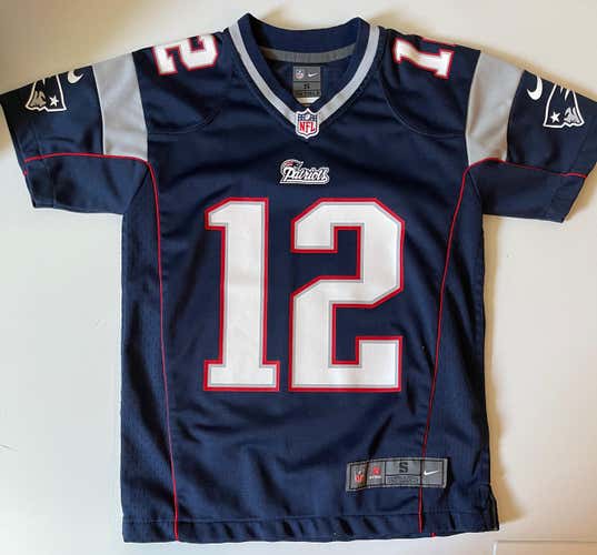 New England Patriots Tom Brady Jersey - Blue Nike Youth Small 8-10