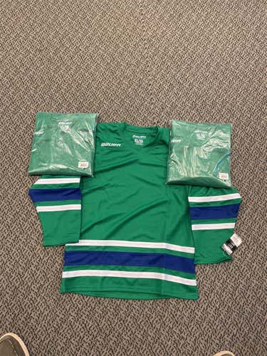 Green Youth XL Bauer Team Jersey 3 PACK!