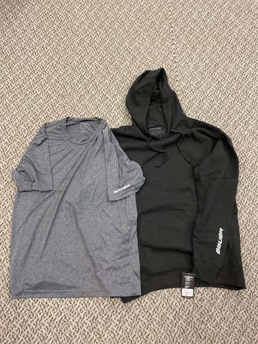 Bauer Small Black Core Hoodie With Small Core T Shirt