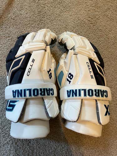 UNC Team Issue STX Cell III Lacrosse Gloves 13"