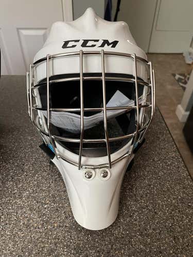 White New Junior CCM 1.5 Goalie Mask