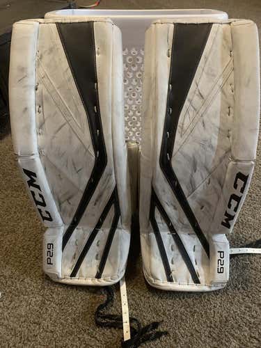 White Senior 30" CCM Premier P2.9 Goalie Leg Pads
