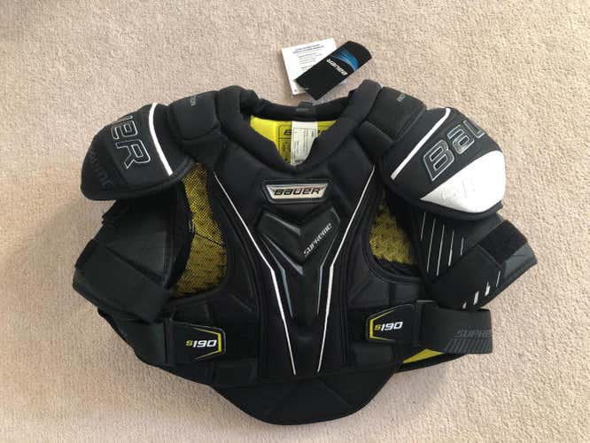 New Senior Bauer Supreme S190 Hockey Shoulder Pads Large Lg L 190 sr