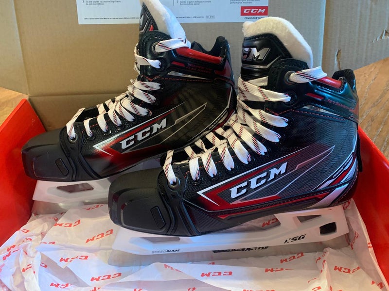 Nearly New Senior CCM Jetspeed FT480 Hockey Goalie Skates Regular Width Size 6.5