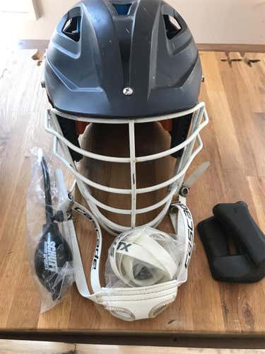 Blue Adult Player's STX Stallion 650 Helmet