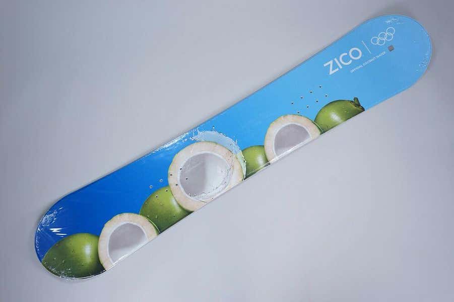 burton coconut snowboard ZICO OFFICIAL COCONUT WATER OLYPIC EDITION DESIGN 157CM SNOWBOARD |  SidelineSwap