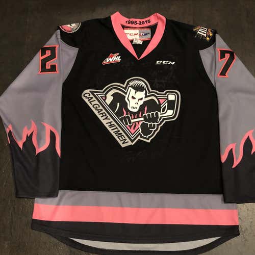 CCM WHL Calgary Hitmen HOUCK 20th Anniversary XL **Team Signed**