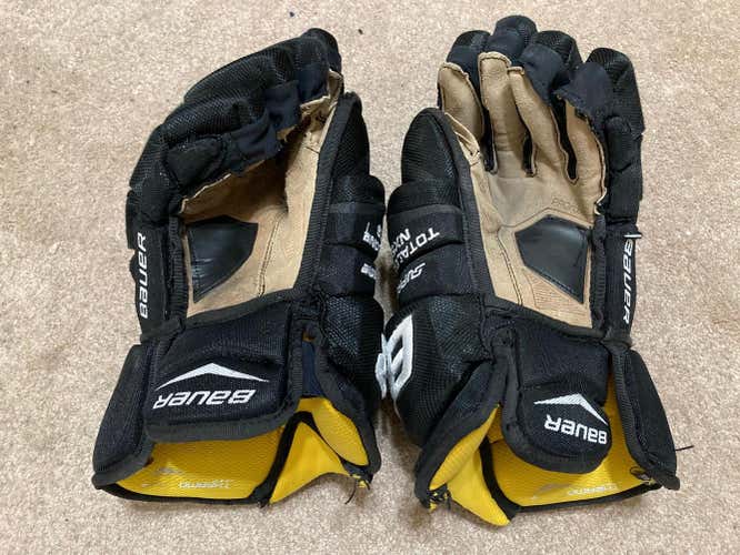 Black Senior Bauer Supreme TotalOne NXG Gloves 15"