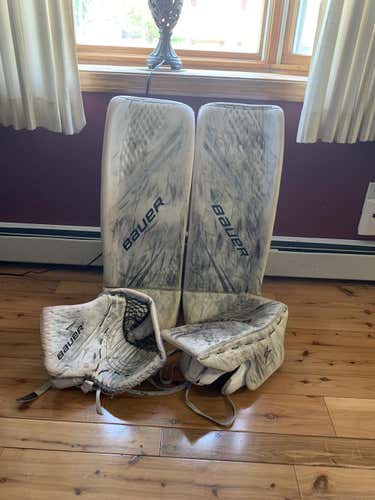 White Senior 34" Regular Vapor 2X Pro Goalie Full Set