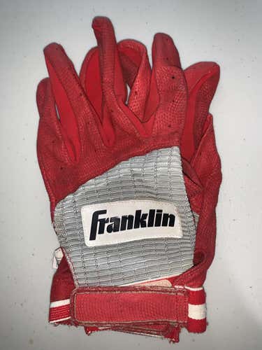 Used XL Red Authentic Diamond Franklin Batting Gloves