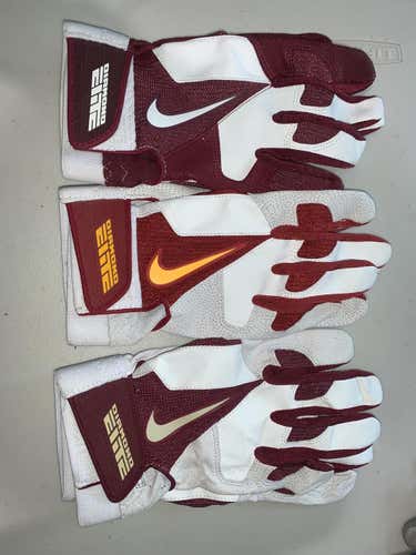 BUNDLE Never Used Large & XL Maroon & White Batting Gloves