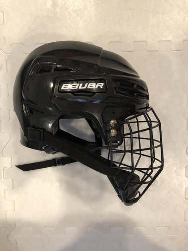 Black Used Medium Bauer IMS 5.0 Helmet With Cage
