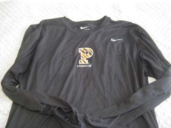 Nike Princeton lacrosse team issued shooter shirt L large L/S