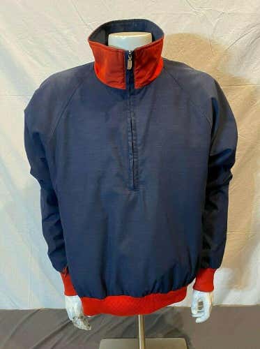 Vintage 1980s The North Face Blue 1/2-Zip Pullover Windbreaker Jacket Men's XL