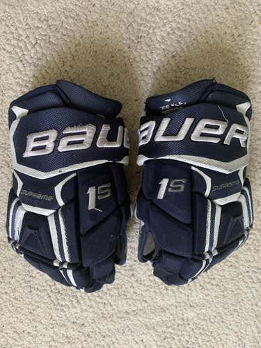Used Bauer Supreme 1S Gloves 13” - Navy/White