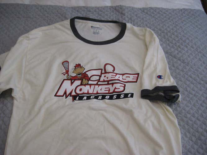 Champion Crease Monkeys lacrosse team shirt NEW L large