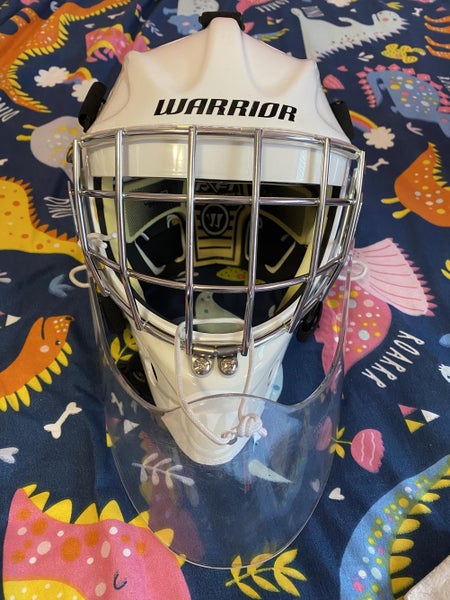 White Used Youth Warrior Goalie Mask