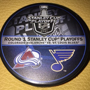 COLORADO AVALANCHE VS ST LOUIS BLUES    STANLEY CUP PLAYOFFS ROUND 1  2021 PUCK