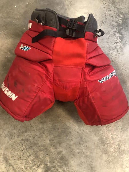 Red Used Large Vaughn Velocity V9 Pro Hockey Goalie Pants