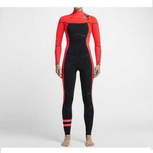 New $400 Women's Hurley Phantom 303 Wetsuit 3mm Full Suit Lava Size 6 Red