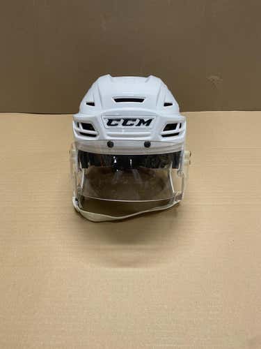 White New Large CCM Pro Stock Resistance Helmet