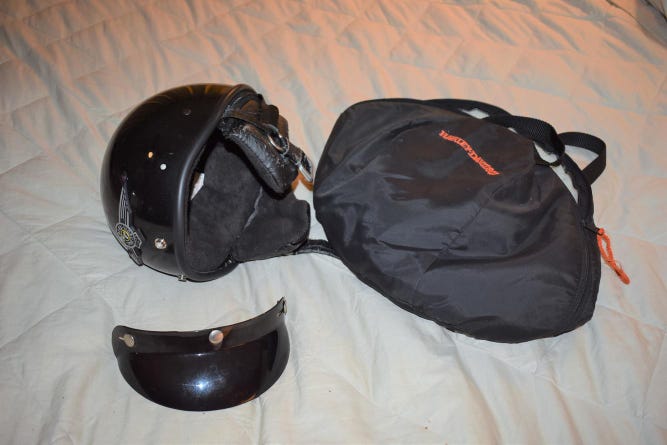 Bell Harley Davidson Motorcycle Helmet with Custom Storage Bag, Small