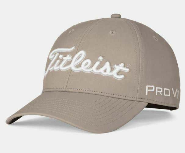 Titleist Tour Performance Golf Hat Cap Khaki/White One Size NWT #80210