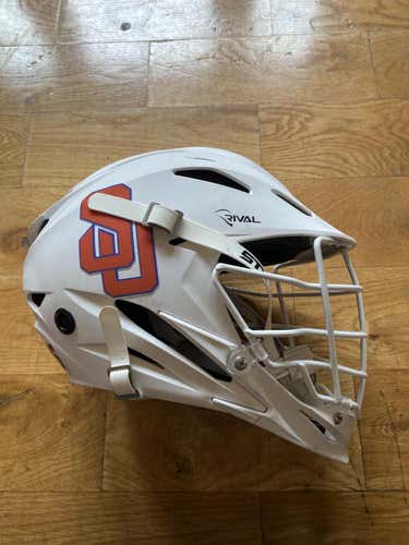 Syracuse White Used STX Rival Helmet