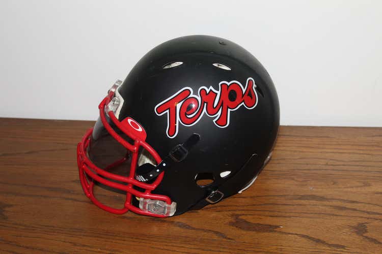 Used Adult Riddell Revolution 2011 Medium Football Helmet UMD Maryland Terps Oakley Visor