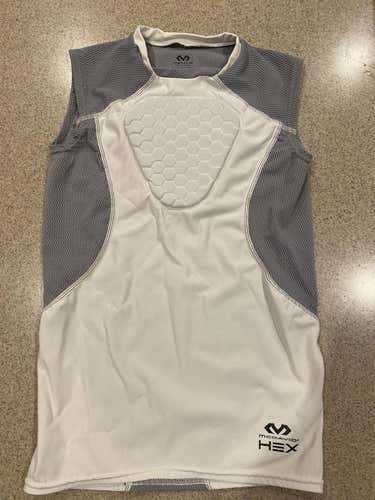 White Used Unisex Youth Large McDavid Hex Sternum Shirt