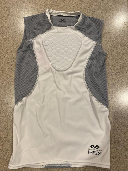 White Used Unisex Youth Large McDavid Hex Sternum Shirt
