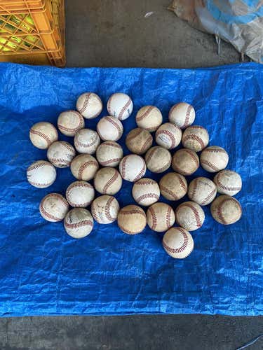 Bucket Of Used Baseballs