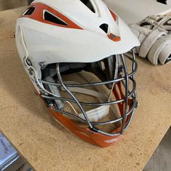 White Used Adult Player's Cascade Pro-7 Helmet