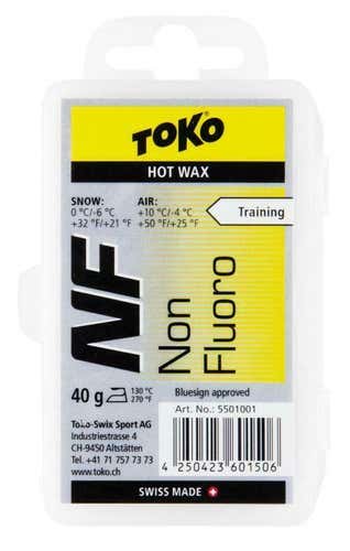 Toko NF Non Fluoro Ski Snowboard Hot Wax Yellow Warm 40g