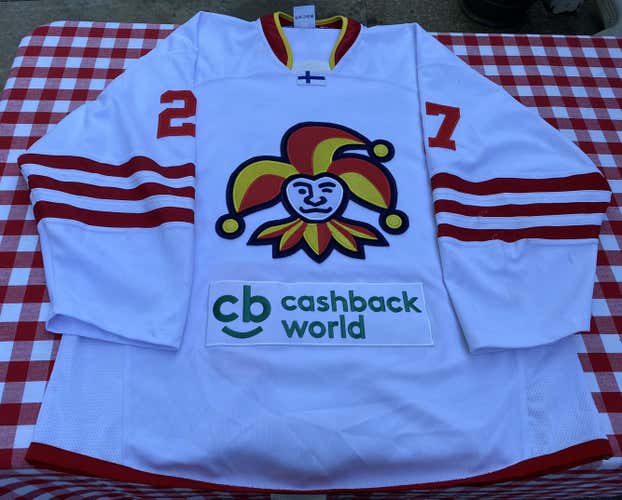 Finland Jokerit U20 #27 Reini Game worn hockey jersey