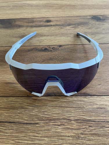 NEW 100% Speedcraft Sunglasses - White Frame w/ Blue Lens
