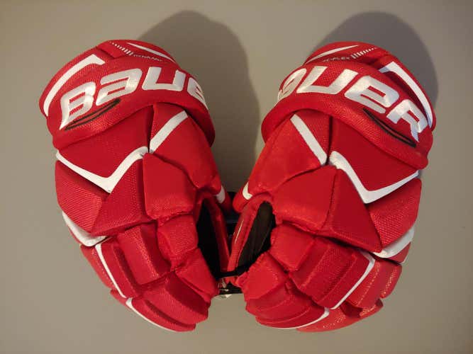 Red New Senior Bauer Vapor XLTX Pro Gloves 13"
