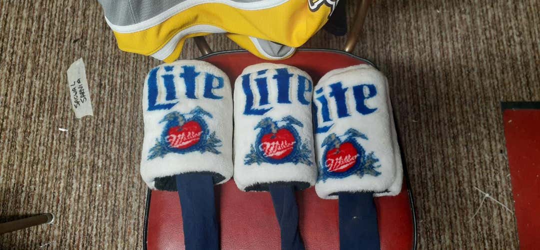 Miller Lite gently used Headcovers  1, 3, X