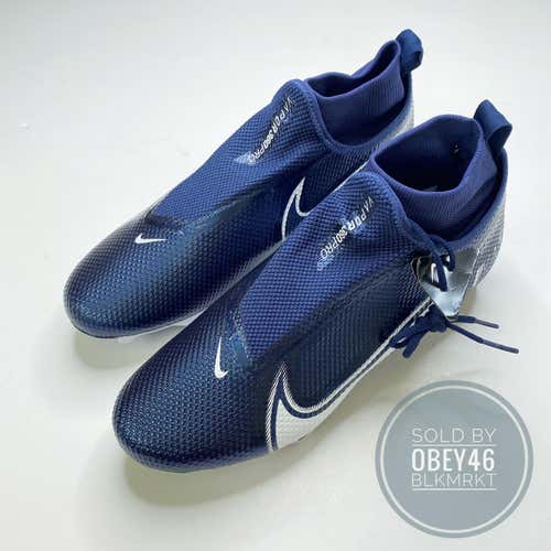 Nike Vapor Edge Pro 360 Football Cleats AO8277 403 Navy Blue White Mens Size 10