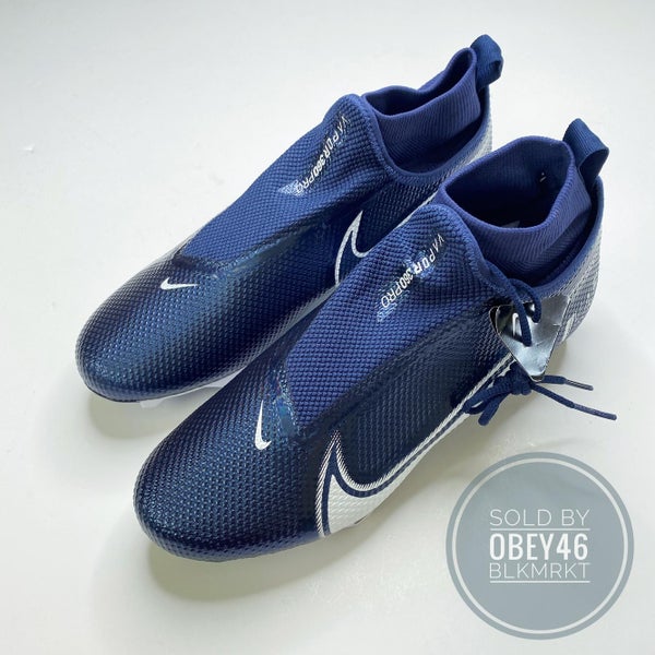 Nike Vapor Edge Pro 360 Football Cleats AO8277 403 Navy Blue White Mens Size 10