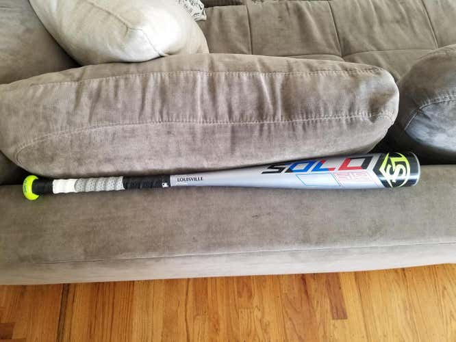 (LIKE NEW) Used USA 2019 Louisville Slugger Alloy Solo 619 Bat (-11) 18 oz 29"