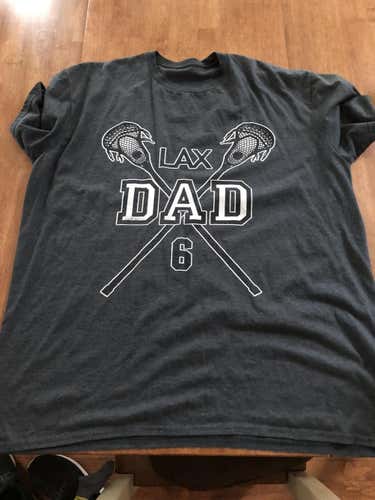 Lacrosse Lax Dad Shirt Gray Size XXL